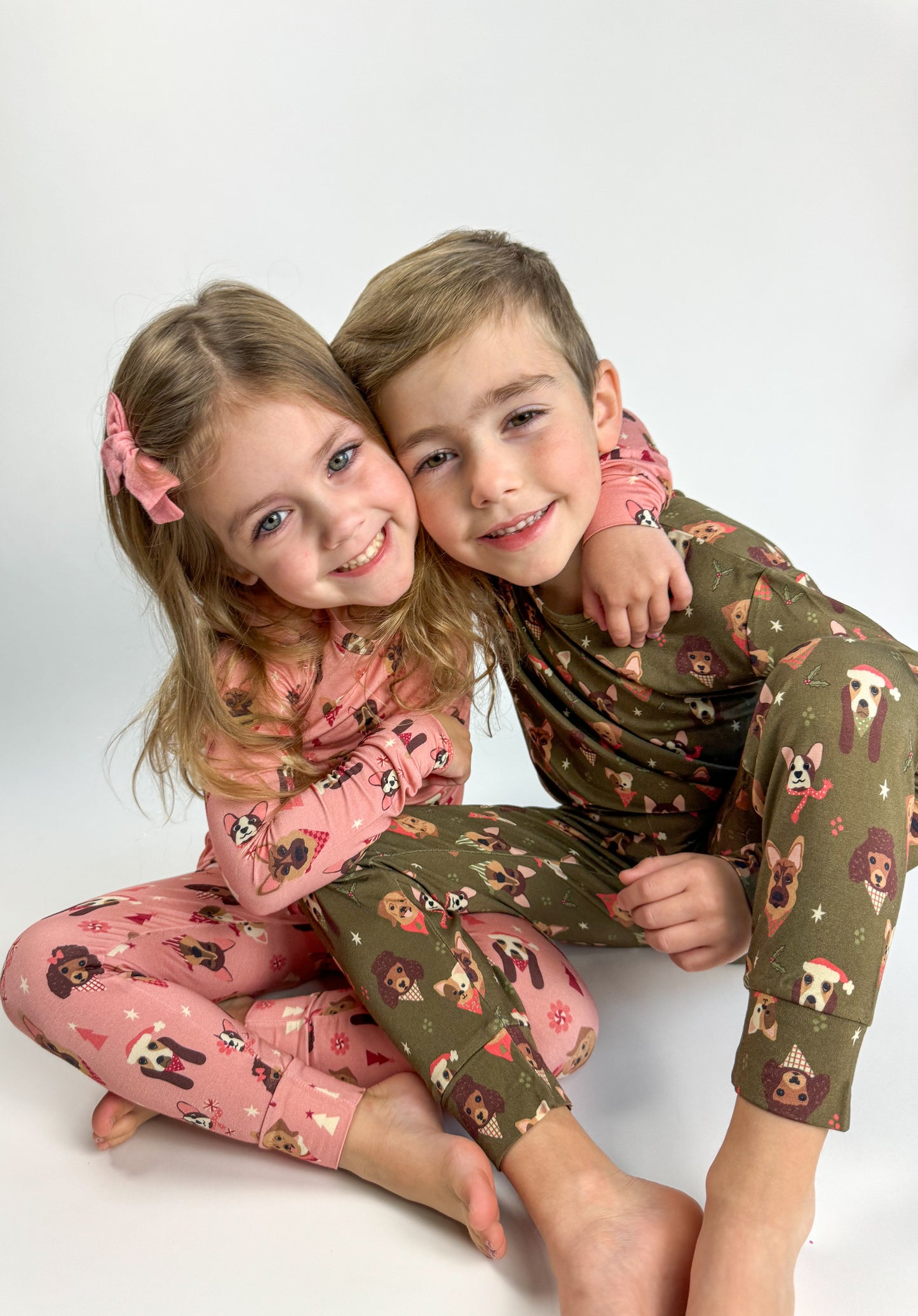 Santa Paws (Green) 2-piece PJ's